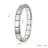 Stainless Steel Handmade Free-combination Blank Modular Bracelet