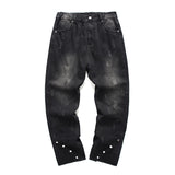Fashion Wash Trousers Breasted Jeans Men