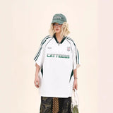 Retro Letter Short-Sleeve T-Shirt Women's Summer Sport