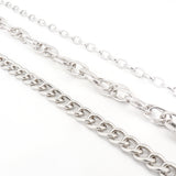 Hip Hop Fashion Pants Chain Men And Women Advanced Sense Multi Ring Silver Metal Chain Heavy Metal Industrial Style Jeans Hip-hop Accessories