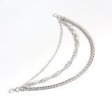 Hip Hop Fashion Pants Chain Men And Women Advanced Sense Multi Ring Silver Metal Chain Heavy Metal Industrial Style Jeans Hip-hop Accessories