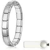 Stainless Steel Handmade Free-combination Blank Modular Bracelet